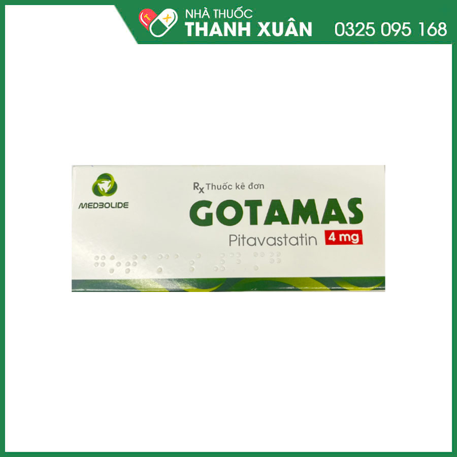 Gotamas 4mg thuốc kiểm soát lipid máu, giúp phòng ngừa các bệnh tim mạc